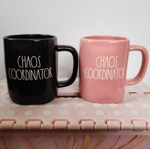 RAE DUNN CHAOS COORIDINATOR MUGS
